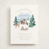 "Winter Wonderland" - Baby Shower Invitations in Sky by Jennifer Wick - Front