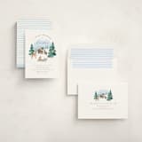 "Winter Wonderland" - Baby Shower Invitations in Sky by Jennifer Wick - Assembled