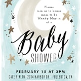"Moonlit" - Baby Shower Invitations in Sky by Alethea and Ruth - Detail