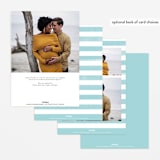 "Oh baby blue" - Baby Shower Invitations in Aquamarine by Jennifer Wick - Back of Card Options