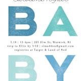 "Oh baby blue" - Baby Shower Invitations in Aquamarine by Jennifer Wick - Detail