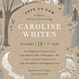 "Woodland's welcome" - Baby Shower Invitations in Kraft by Jennifer Wick - Detail