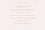 "Classique" - Baby Shower Invitations in Peony by Carolyn MacLaren - Detail