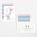"Twinning" - Baby Shower Invitations in Cotton Candy by Creo Study - Assembled