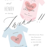 "Twinning" - Baby Shower Invitations in Cotton Candy by Creo Study - Detail