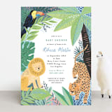 "Jungle Animal Sketchbook" - Baby Shower Invitations in Canary by Alethea and Ruth - Front