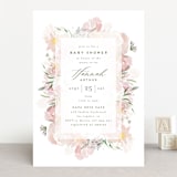 "Flora Fest" - Baby Shower Invitations in Blush by Leah Bisch - Front