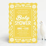 "Pretty Picado" - Baby Shower Invitations in Marigold by Jessie Steury - Front