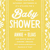 "Pretty Picado" - Baby Shower Invitations in Marigold by Jessie Steury - Detail