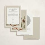 "Forest Adventure" - Baby Shower Invitations in Olive by Elly - Back of Card Options