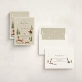 "Forest Adventure" - Baby Shower Invitations in Olive by Elly - Assembled