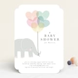 "Elephant" - Baby Shower Invitations in Peony by Lori Wemple - Front