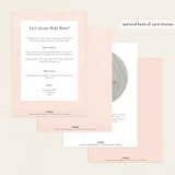 "Elephant" - Baby Shower Invitations in Peony by Lori Wemple - Back of Card Options