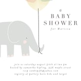 "Elephant" - Baby Shower Invitations in Peony by Lori Wemple - Detail