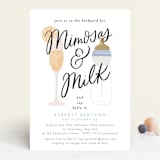 "Mimosas and Milk" - Baby Shower Invitations in Sky by Alethea and Ruth - Front