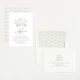 "She's a Wildflower" - Baby Shower Invitations in Pastel by Itsy Belle Studio - Assembled