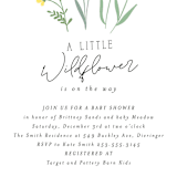 "She's a Wildflower" - Baby Shower Invitations in Pastel by Itsy Belle Studio - Detail