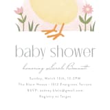 "Little Chick" - Baby Shower Invitations in Blush by Carolyn MacLaren - Detail