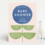 "Bold Blossom" - Baby Shower Invitations in Bluebell by Lehan Veenker - Front