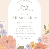 "Petite Garden" - Baby Shower Invitations in Flamingo by Jennifer Wick - Detail