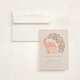 "Elephant Garden" - Baby Shower Invitations in Snapdragon by Joanna Griffin - With Envelope