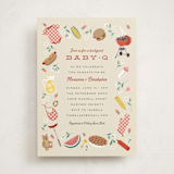 "Baby-Q" - Baby Shower Invitations in Ketchup by Jamie Alexander - Front