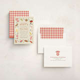 "Baby-Q" - Baby Shower Invitations in Ketchup by Jamie Alexander - Assembled