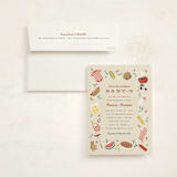 "Baby-Q" - Baby Shower Invitations in Ketchup by Jamie Alexander - With Envelope