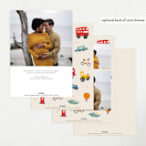 "Adventure Begins" - Baby Shower Invitations in Blue Jay by Creo Study - Back of Card Options