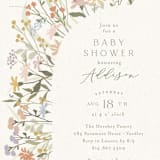 "Meadow flowers" - Baby Shower Invitations in Vanilla by Jennifer Wick - Detail