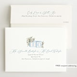 "Botanical Blocks" - Baby Shower Invitations in Baby Blue by Itsy Belle Studio - FREE Recipient Addressing