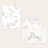 "Polka Dot Party" - Baby Shower Invitations in Confetti by Pixel and Hank - Assembled