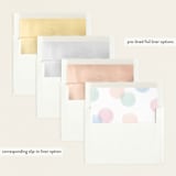 "Polka Dot Party" - Baby Shower Invitations in Confetti by Pixel and Hank - Envelope Liner Options