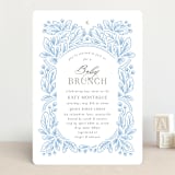 "Arch" - Baby Shower Invitations in Powder by Jen Owens - Front