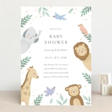 "Jungle Animals" - Baby Shower Invitations in Mint by Christy Hy Lee - Front