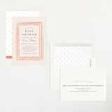 "Painted Frame" - Baby Shower Invitations in Peony by Erica Krystek - Assembled