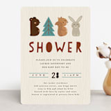 "Woodland Type" - Baby Shower Invitations in Birch by Erica Krystek - Front