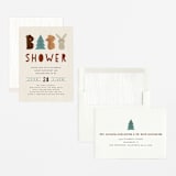 "Woodland Type" - Baby Shower Invitations in Birch by Erica Krystek - Assembled