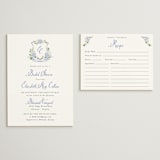 "Sweethearts" - Bridal Shower Invitations in Periwinkle by Design Lotus - Matching Enclosure Card
