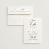 "Sweethearts" - Bridal Shower Invitations in Periwinkle by Design Lotus - Invitation with Envelope