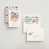 "Tea Party" - Bridal Shower Invitations in Hibiscus by Paper Sun Studio - Assembled