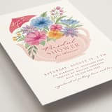 "Tea Party" - Bridal Shower Invitations in Hibiscus by Paper Sun Studio - Detail
