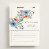 "Tea Party" - Bridal Shower Invitations in Chamomile by Paper Sun Studio - Assembled with Belly Band