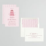 "vintage wedding cake" - Bridal Shower Invitations in Blush by Cass Loh - Assembled