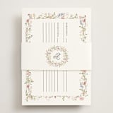 "floral frame" - Bridal Shower Invitations in Blush by Lori Wemple - Assembled with Belly Band