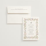 "floral frame" - Bridal Shower Invitations in Blush by Lori Wemple - Invitation with Envelope