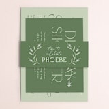 "floral letters" - Bridal Shower Invitations in Garden by Alethea and Ruth - Matching Bellyband