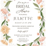 "Flower Shower Surround" - Bridal Shower Invitations in Petal by Paper Sun Studio - Close-Up