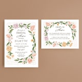 "Flower Shower Surround" - Bridal Shower Invitations in Petal by Paper Sun Studio - Matching Enclosure Card