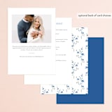 "In The Full Bloom" - Bridal Shower Invitations in Bluebell by Petra Kern - Back of Card Options